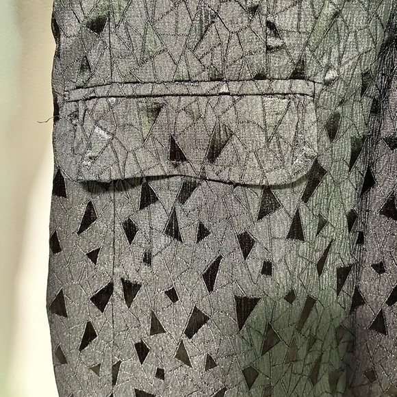 Shein Women’s Black Geometric Print Blazer Size Large - Picture 3 of 7